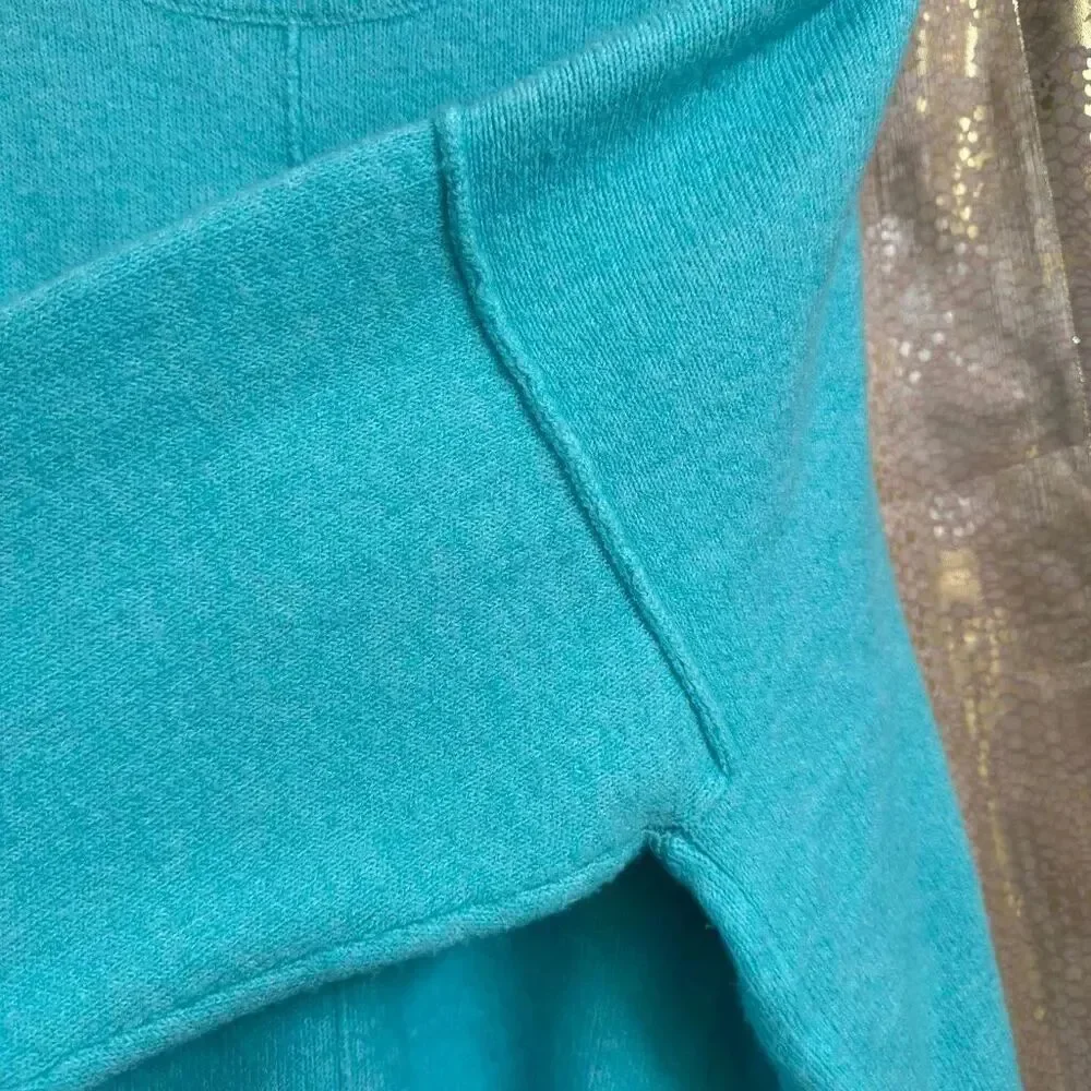 Vince Camuto Aqua Blue Cozy Soft Oversized Sweater Large